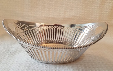 Hollandse zilver Keuren - Basket - Intact silver Dutch Bon-Bon basket, Openwork with silver hallmarks and heavy silver pearl edge. - .833 silver