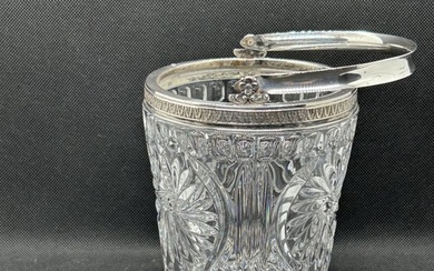 Ice bucket (1) - .800 silver, Crystal