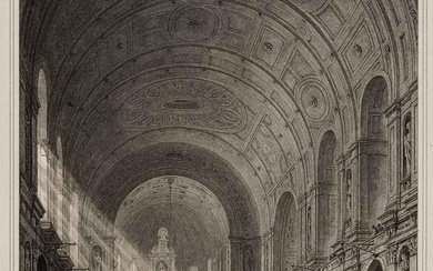J. POPPEL (*1807) after LANGE (*1808), Court Church of St Michael in Munich, Steel engraving