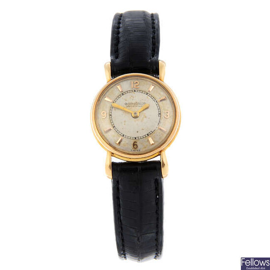 JAEGER-LECOULTRE - a yellow metal wrist watch, 20mm.