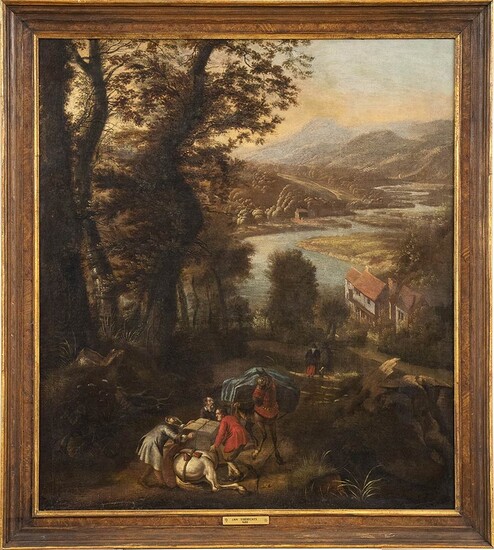JAN SIBERECHTS (Antwerp, 1627 - London, 1703) Landscape with...
