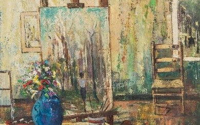 Jan VAN CAMPENHOUT (1907-1972) 'Workshop of the artist'