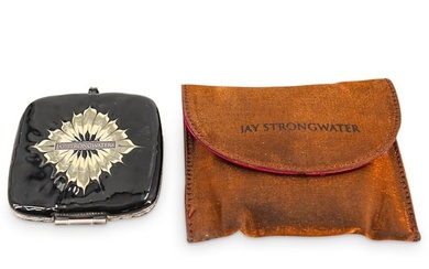 Jay Strongwater Enameled / Jeweled Square Compact Mirror Case