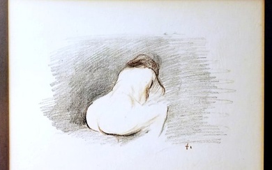 Jean-Louis Forain (1852-1931): Etude de Nus, de Dos, c.1900 Pochoir, Signed in the stone
