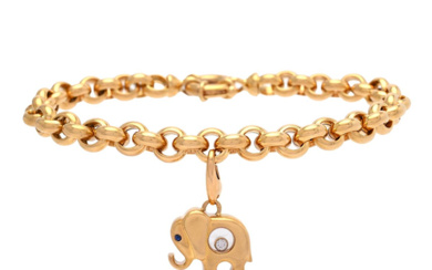 Jewellery Bracelet CHOPARD, Happy Diamond charm bracelet with elephant char...