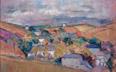 June MILES (1924-2021) French Landscape Oil on canvas, signe...