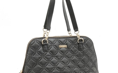 Kate Spade New York Black Quilted Leather Top Handle Bag