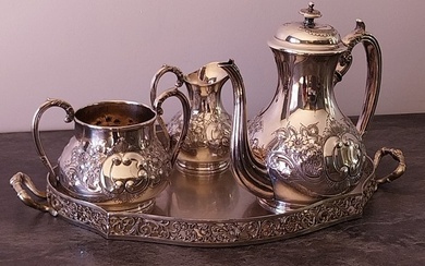 L& W. S George Shadford Lee & Henry Wigfull - Sheffield - Coffee set - Silver-plated