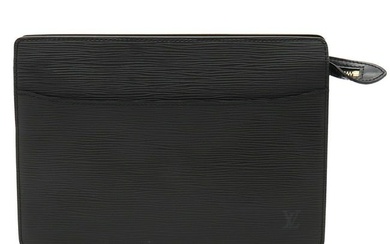 LOUIS VUITTON Epi Pochette Homme Second Bag Clutch Noir Black No Sticky M52522