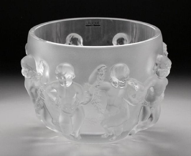 Lalique Luxembourg Chrub Angel Bowl Crystal France