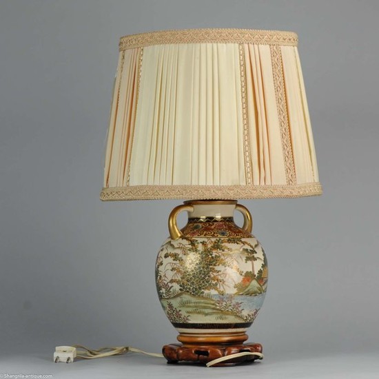 Lamp, Vase - Satsuma - Earthenware - Japan - Meiji period (1868-1912)