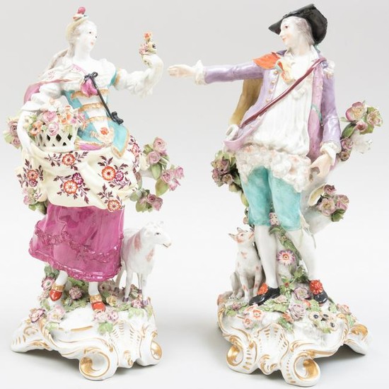 Large Pair of Chelsea Porcelain Figures of the Imperial