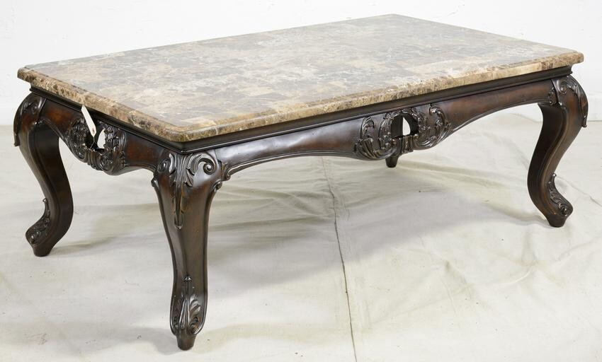 Large Patch Work Stone Top Coffee Table