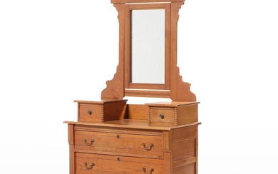 Late Victorian Oak Deck-Top Dresser, circa 1900