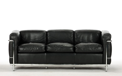 Le Corbusier for Cassina. Model LC2. Freestanding three-person sofa