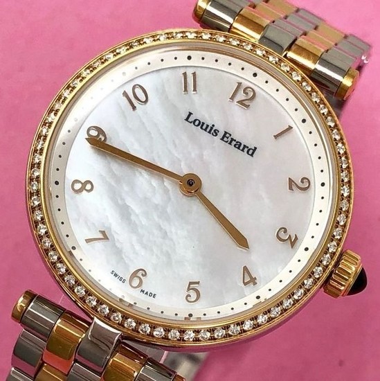 Louis Erard - 66 Diamonds for 0.33 ct Romance Collection Mother of Pearl Dial Swiss Made - 11810SB44.BMA27 - Women - Brand New