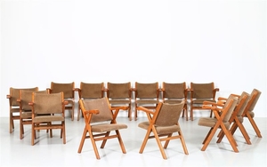 MANIFATTURA ITALIANA Fourteen chairs.