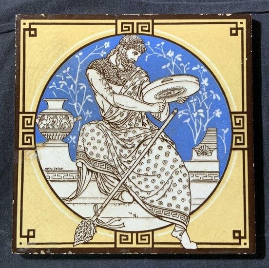 MINTON Greek God Dionysus Painted Tile