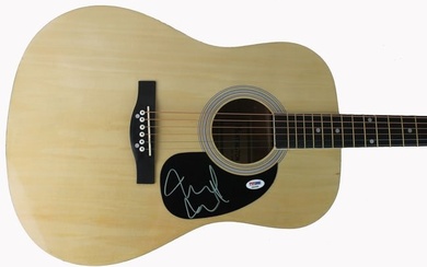 Mike McCready Pearl Jam Signed Natural Acoustic Guitar PSA/DNA #AB83868