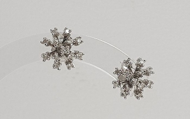 Miluna - 18 kt. White gold - Earrings - 0.18 ct Diamond