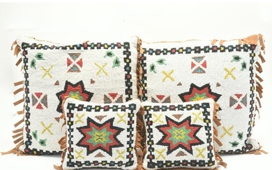 Native American Set of Four Decorative Pillows with