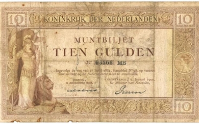 Nederland. 10 gulden. Bankbiljet. Type 1898 - Zeer Goed / Fraai.