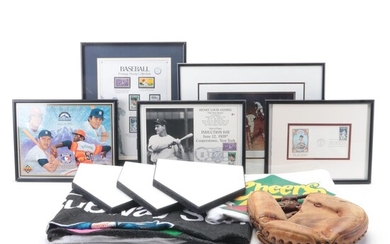 New York Yankees, Mets Signed Framed Pictures, Catchers Mitt, More Memorabilia