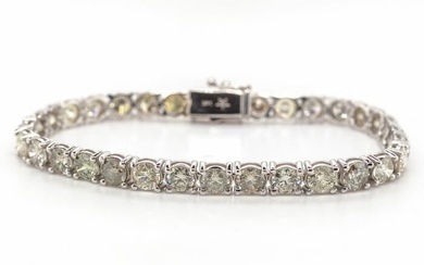 No Reserve Price - 12.12 tcw - 14 kt. White gold - Bracelet Diamond