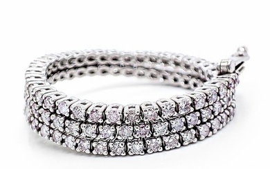No Reserve Price - 1.34 Carat Pink Diamonds Bracelet - White gold