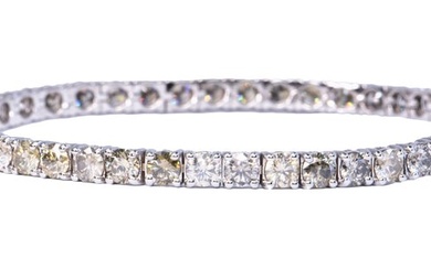 No Reserve Price - 8.00 ctw Fancy Colors SI1 to SI2 - 14 kt. White gold - Bracelet - 8.00 ct Diamond