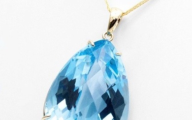 No Reserve Price - Necklace with pendant Yellow gold Topaz