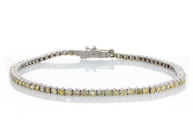 No Reserve Price - Tennis bracelet - 14 kt. White gold - 2.72 tw. Diamond (Natural)