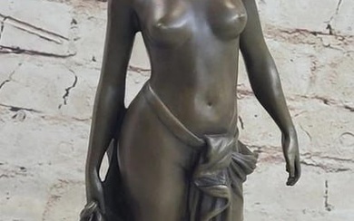 Nude Art Model Women Original Bronze Statue - 13" x 4.5"