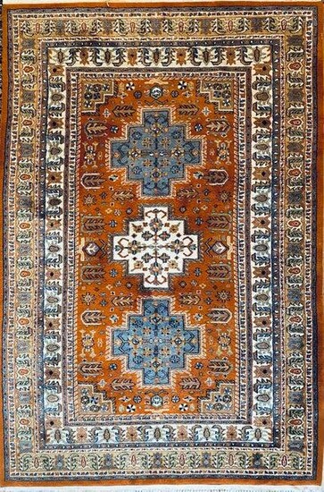 Oriental Hand Knotted Rug, Afshar- Wool- 4'2" x 6' 3"