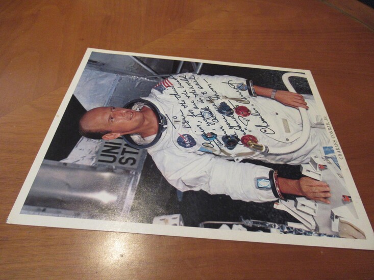 Original NASA Color Photograph Inscribed by Gemini 5 and Gemini 11 and Apollo 12 Astronaut Charles "Pete" Conrad