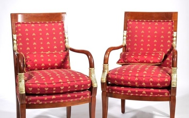 PAIR FRENCH NEOCLASSICAL ARMCHAIRS