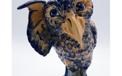 PEGGY DAVIES STUDIO'S Large 25cm MODEL OF A GROTESQUE BIRD "...
