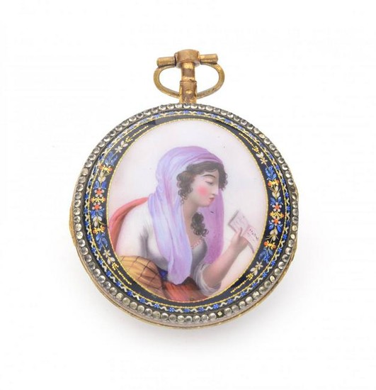 POCKET WATCH WITH ENAMELS