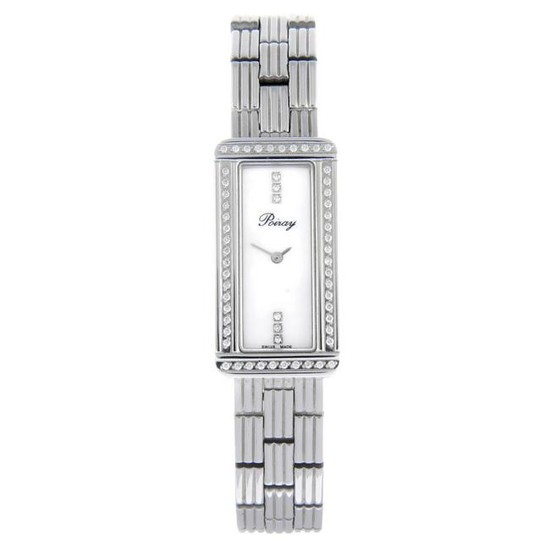 POIRAY - a lady's bracelet watch. Stainless steel case
