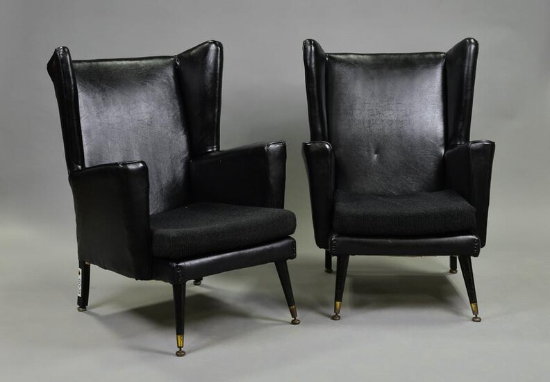 Pair of Mid Century Modern European Lounge Chairs