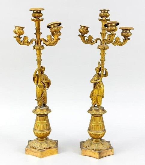 Pair of candlesticks, 19th cen