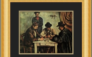 Paul Cezanne The Card Players Custom Framed Print