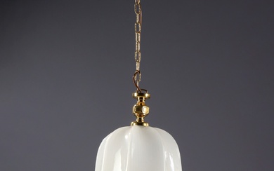 Pendant made of white Murano glass from the 70s