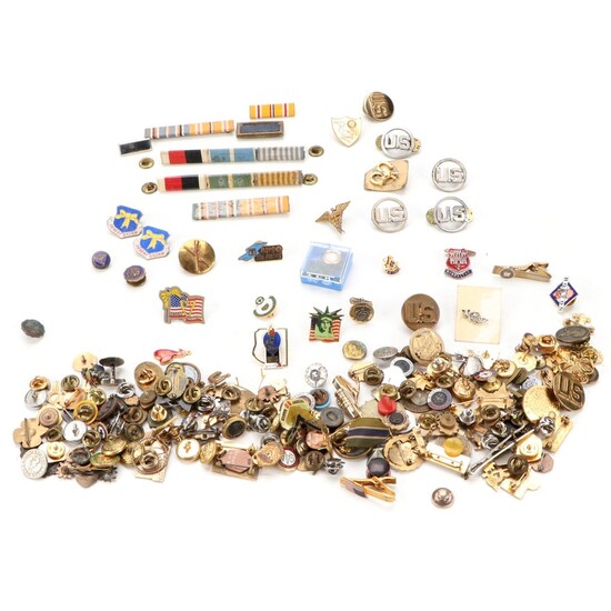 Pins, Cuff Links and Charms with Military and Fraternal Organizations