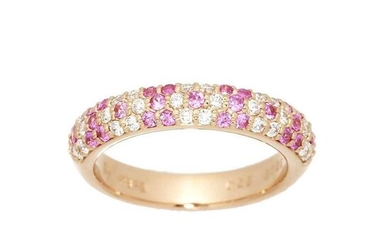 Ponte Vecchio - 18 kt. Pink gold - Ring - 0.26 ct Sapphires - Diamonds