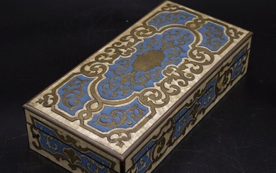Precious complete sewing box - Napoleon III - inlaid in Boulle style - Second half 19th - Napoleon III - Brass, Mother of pearl, Silver, Velvet, Wood - Second half 19th century