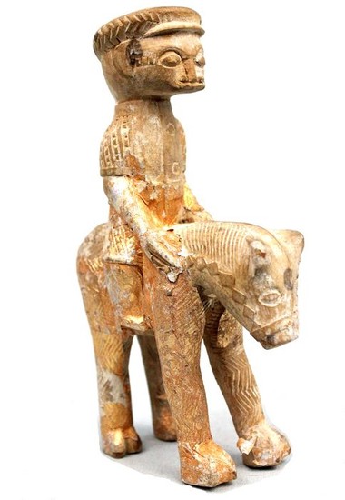 Prestige "colon" horseman - Wood - Baoulé - Côte d'Ivoire