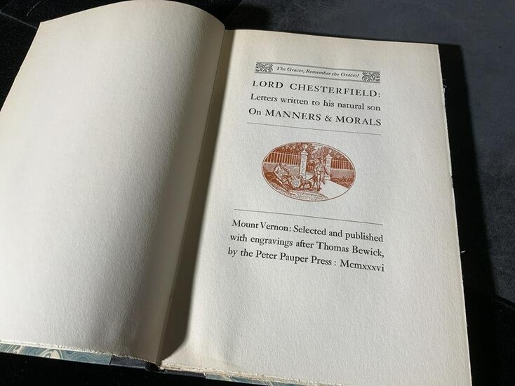 Rare Hardcover Letters by Lord CHESTERFIELD