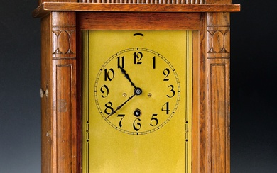 Rare so-called "talking table clock", Bernhard Hiller, Gustav Becker clockwork,...