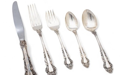 Reed And Barton (American) 'Grand Renaissance' Sterling Silver Flatware, Service for 12, 73.6t oz 72